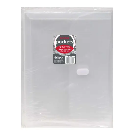 Super Heavyweight Poly Binder Pockets, Clear, Side Loading, 11" x 8.5", Pack of 10 {3}