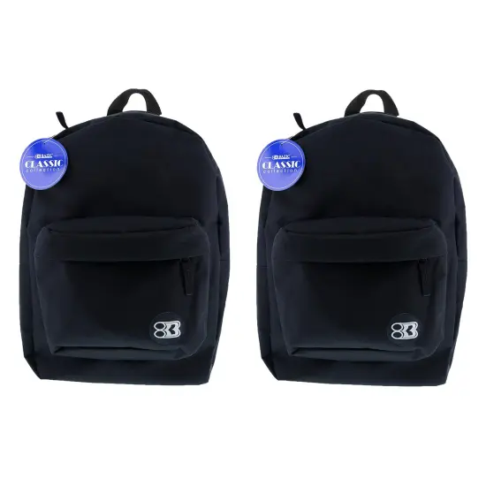 Classic Backpack 17" Black, Pack of 2 {1}