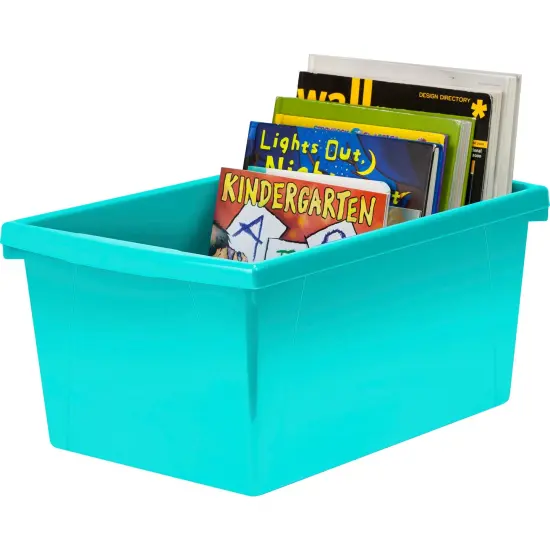 Medium Classroom Storage Bin, Teal, Pack of 2 {4}