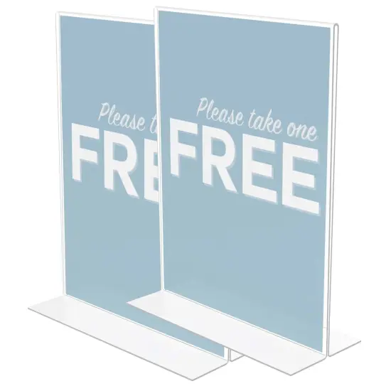 Classic Image&reg; Stand-Up Sign Holder, Portrait, Pack of 2 {1}
