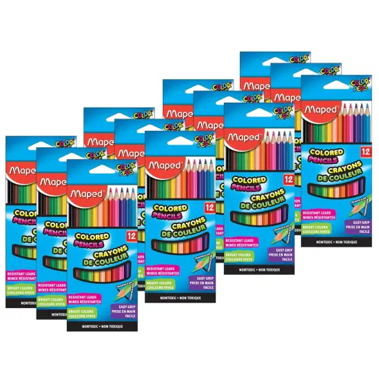 Triangular Colored Pencils, 12 Per Pack, 12 Packs {1}
