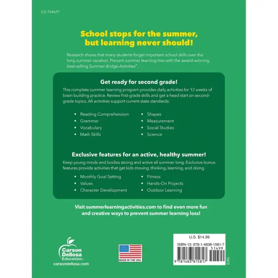 Summer Bridge Activities&reg; Workbook, Grade 1-2, Paperback {2}