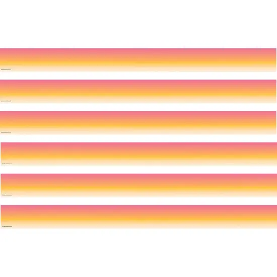 Pink and Orange Color Wash Straight Border Trim, 35 Feet Per Pack, 6 Packs {1}
