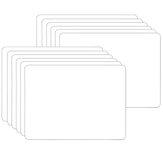 Two-Sided Dry Erase Board, 5" x 7", White, Pack of 12 {1}