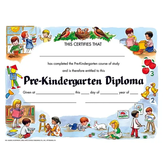 Pre-Kindergarten Diploma, 30 Per Pack, 6 Packs {2}