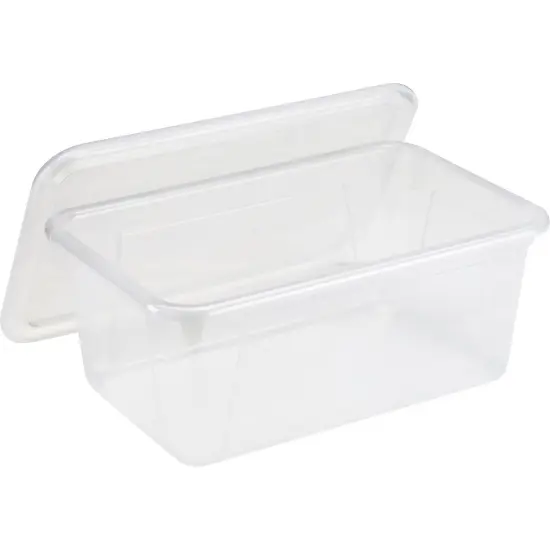 Small Cubby Bin with Lid, Clear, Pack of 3 {4}