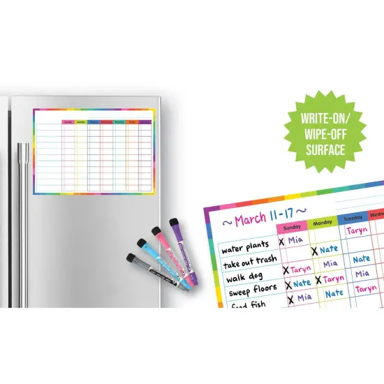 Colorful Dry-Erase Magnetic Task Chart {2}