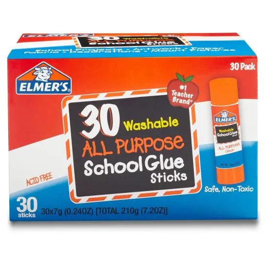 Washable School Glue Sticks, All Purpose, Pack of 30 {2}