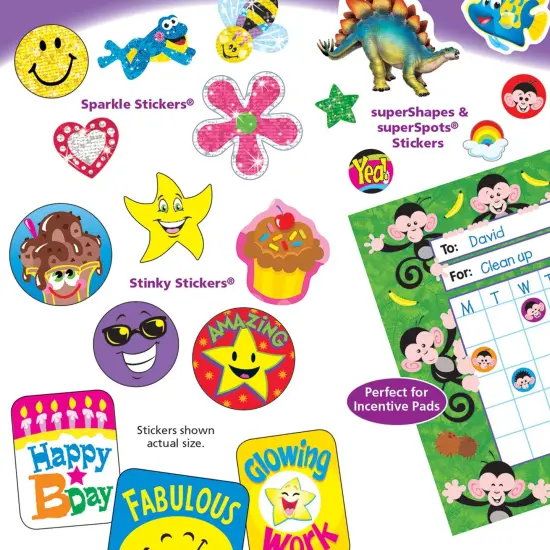 Super Stars & Smiles Sticker Pad, 738 Stickers Per Pad, 6 Pads {3}