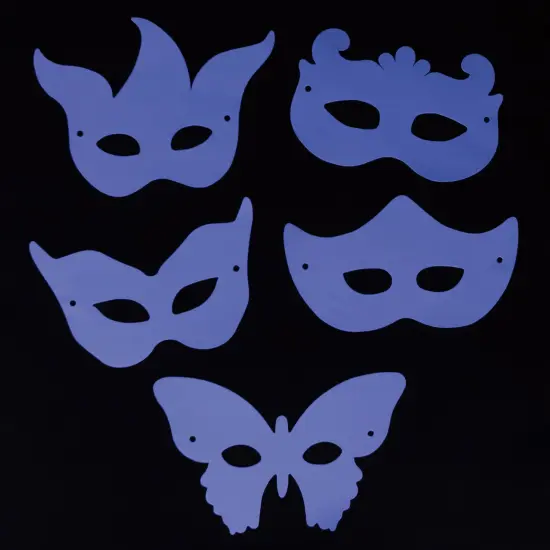 Die-Cut Paper Masks, Mardi Gras Assortment, Assorted Sizes, 24 Pieces Per Pack, 6 Packs {4}
