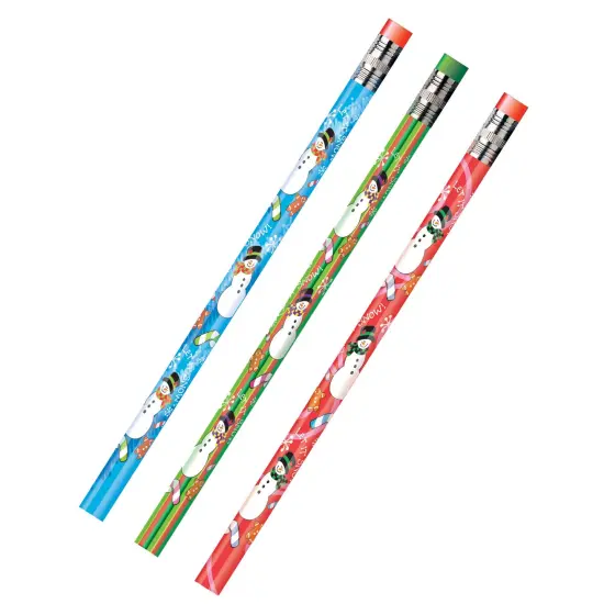 Decorated Pencils, Assorted Holiday Snowmen, 12 Per Pack, 12 Packs {2}