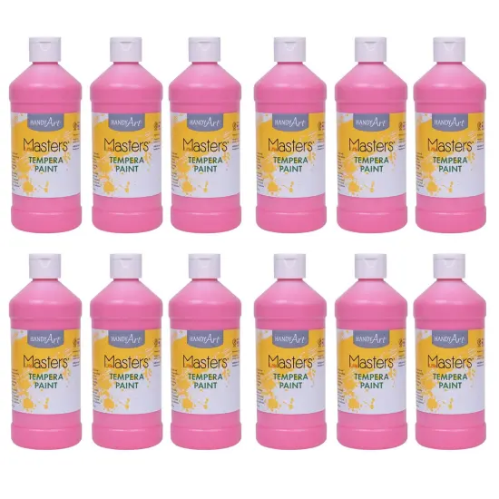 Little Masters&reg; Tempera Paint, Pink, 16 oz., Pack of 12 {1}