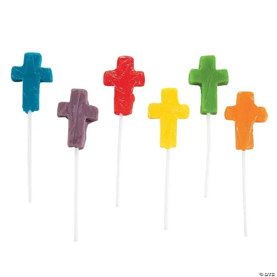 Bulk 144 Pc. Mini Cross-Shaped Lollipops {1}