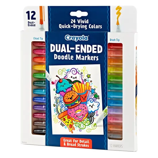 Doodle & Draw Dual-Ended Doodle Marker, 12 Per Pack, 2 Packs {4}