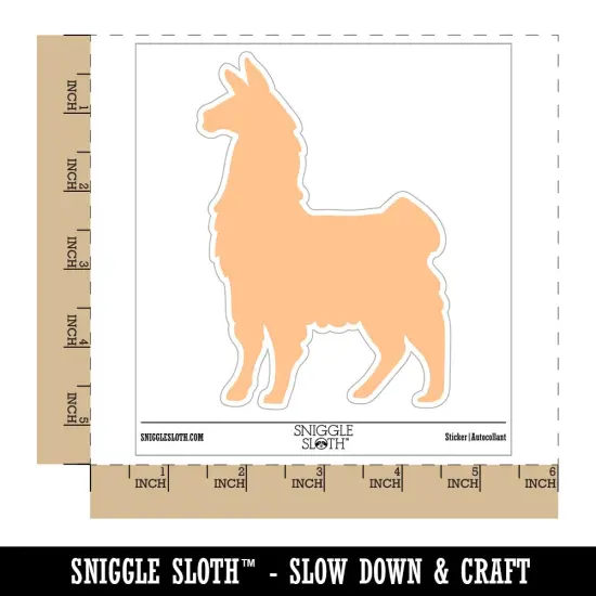 Proud Wooly Llama Standing Silhouette Waterproof Vinyl Phone Tablet Laptop Water Bottle Sticker Set - 5 Pack {1}