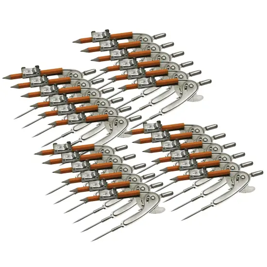 Ball Bearing Compass with Golf Pencil, Pack of 24 {1}