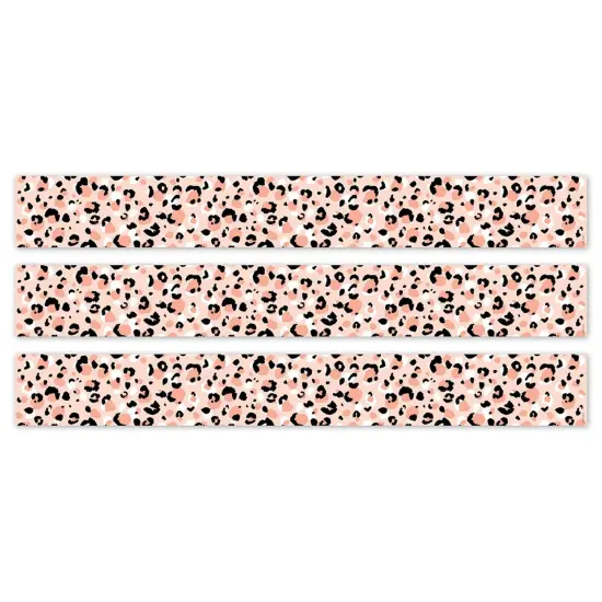 Jungle Friends Blush Leopard EZ Border, 48 Feet Per Pack, 3 Packs {1}