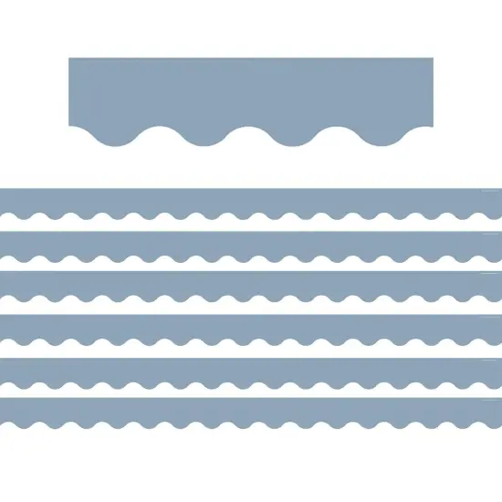 Cottage Blue Scalloped Border Trim, 35 Feet Per Pack, 6 Packs {1}