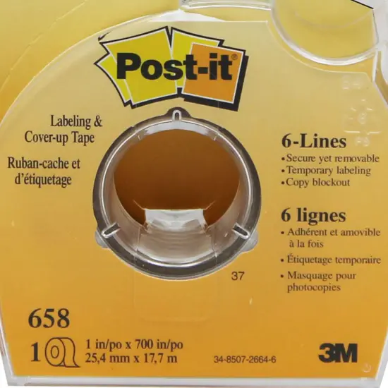 Labeling & Cover-up Tape, 1" x 700" Per Roll, 3 Rolls {3}