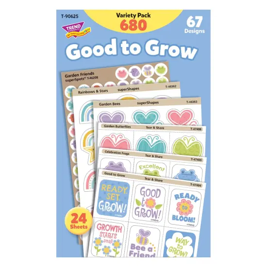 Good to Grow Sticker Variety Pack, 680 Per Pack, 2 Packs {2}