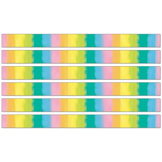 Creatively Inspired Watercolor Straight Borders, 36 Feet Per Pack, 6 Packs {1}