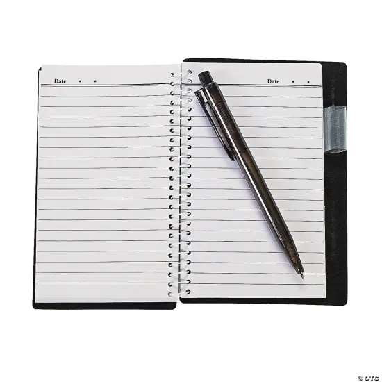 Spiral Notebooks with Pens - 12 Pc. Black {1}