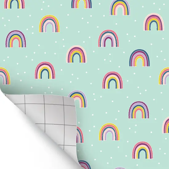 Peel and Stick Decorative Paper Roll, 17-1/2" x 10 ft, Oh Happy Day Rainbow {2}