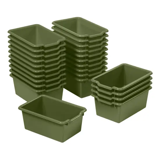Scoop Front Storage Bins, Multipurpose Organization, 25-Pack Hunter Green {1}