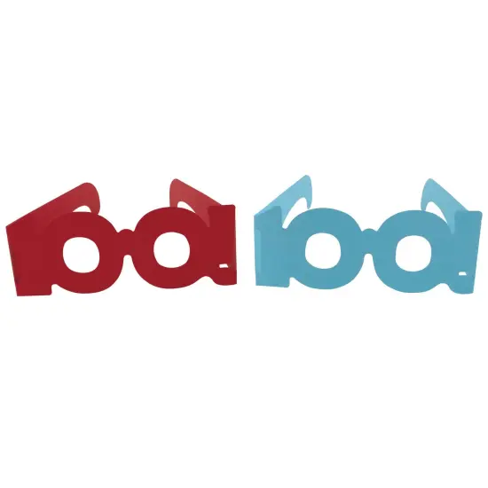 100 Days of School Paper Glasses, 2.5" x 16", 25 Per Pack, 3 Packs {6}