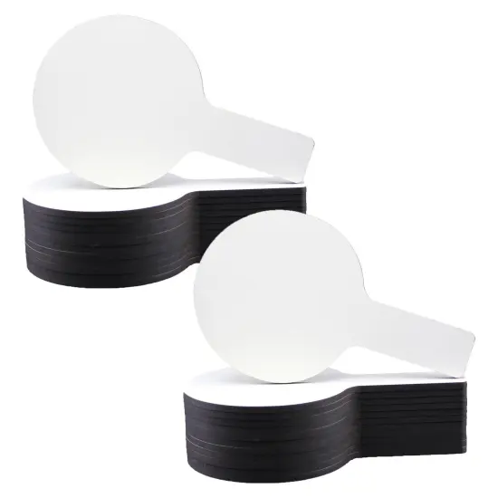 Mini Dry Erase Answer Paddles, 5" x 9", 12 Per Pack, 2 Packs {1}