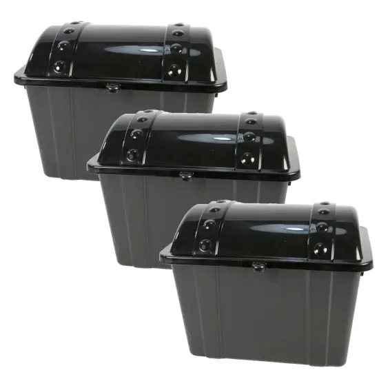 Jr. Treasure Chest, Black, Pack of 3 {1}