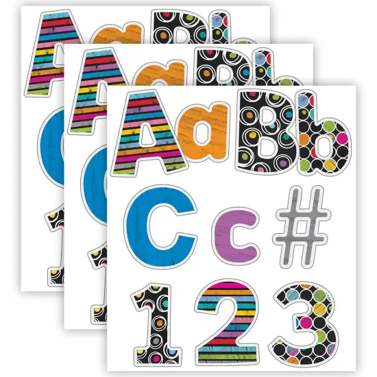 Colorful Chalkboard Combo Pack EZ Letters, 219 Pieces Per Pack, 3 Packs {1}
