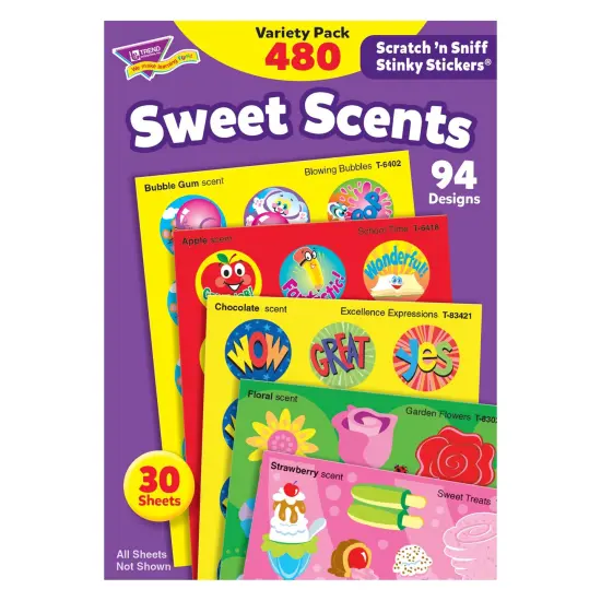 Sweet Scents Stinky Stickers&reg; Variety Pack, 480 Per Pack, 2 Packs {2}
