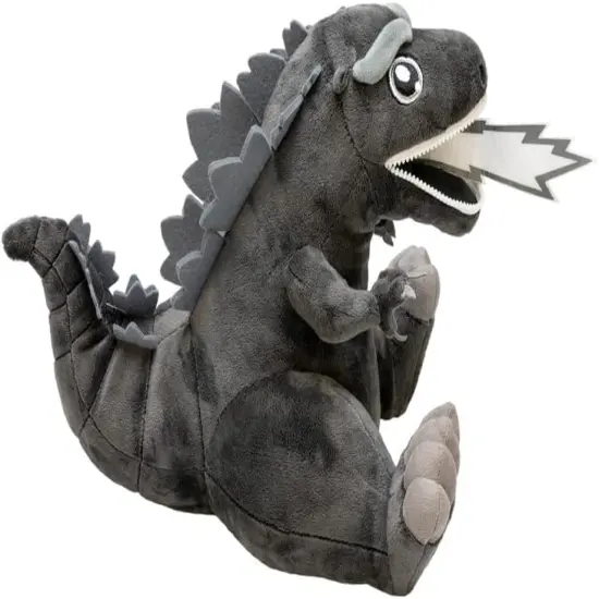 Godzilla 9 Inch Zippermouth Plush | Black and White Godzilla {4}