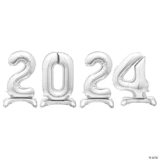 2024-Shaped 30" Mylar Number Stand-Up Balloon Kit {3}