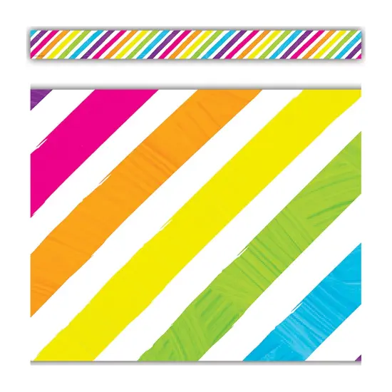 Brights 4Ever Stripes Straight Border Trim, 35 Feet Per Pack, 6 Packs {3}