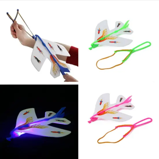 Kitcheniva 4 Pack Slingshot Airplane LED Launcher Toy , {1}