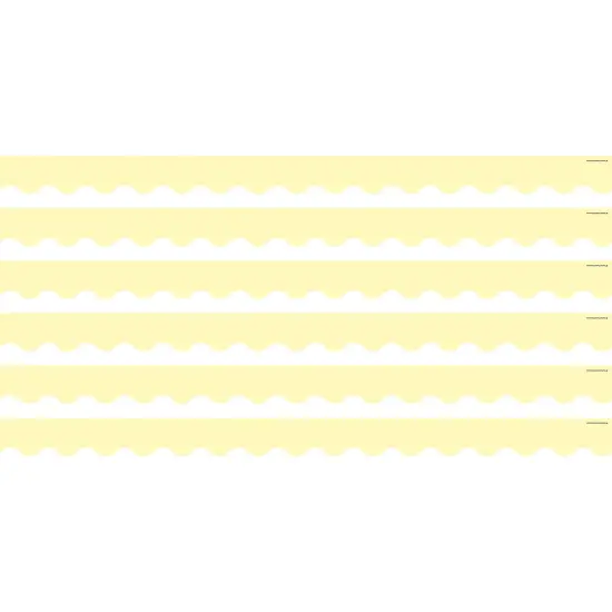 Pastel Yellow Scalloped Border Trim, 35 Feet Per Pack, 6 Packs {1}