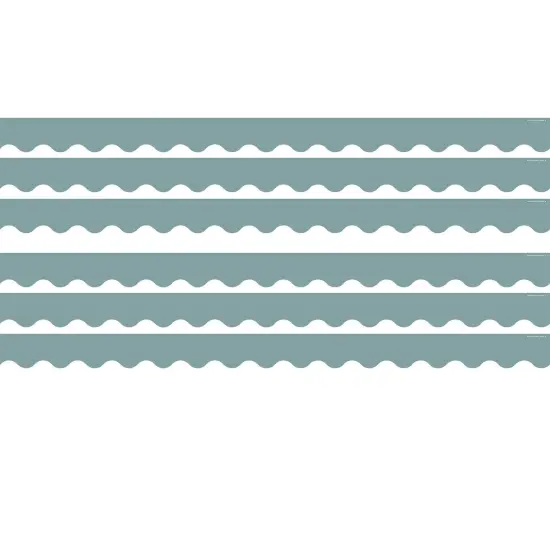 Stone Blue Scalloped Border Trim, 35 Feet Per Pack, 6 Packs {1}