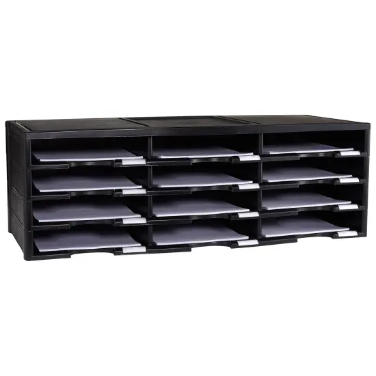 12 Compartment Literature Organizer Doc Sorter {1}