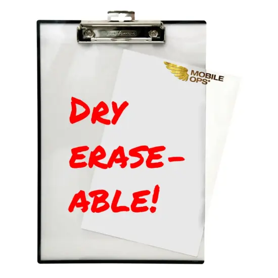 Unbreakable Quick Reference Clipboard with Dry Eraseable Transparent Protective Cover, Clear, Pack of 2 {3}