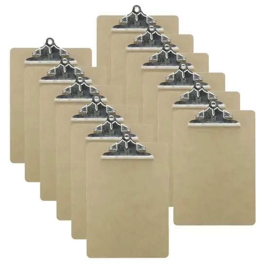 Letter Size Hardwood Clipboard, Pack of 12 {1}