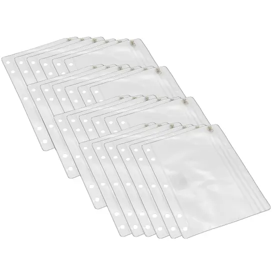 Clear Vinyl Pencil Pouch with Zip-lock Closure, Pack of 24 {1}
