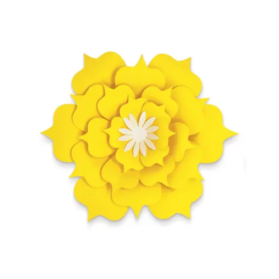 Creatively Inspired Orange, Yellow, Pink Flowers Dimensional Accent, 3 Per Set, 3 Sets {3}