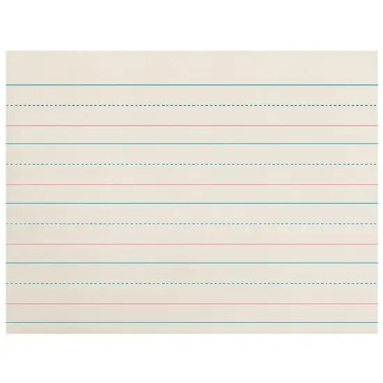 Newsprint Handwriting Paper, Dotted Midline, Grades Pre-K & K, 1-1/8" x 9/16" x 9/16" Ruled Long, 10-1/2" x 8", 500 Sheets Per Pack, 3 Packs {2}