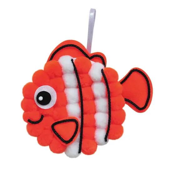 Pom Pon Animal Plate Kit, Clownfish, 7.5" x 8" x 1", 6 Kits {4}