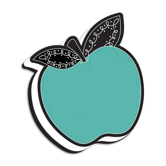 Magnetic Whiteboard Eraser, Teal Apple with Chalk Loop Leaves, Pack of 6 {2}