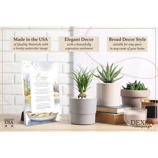 Broken Chain Wood Plaque with Easel and Hook Wall Tabletop Art - 6 inches x 9 inches {3}