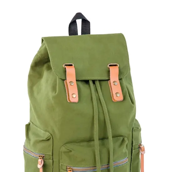 GUIDI Rucksack Backpack, 18", Green {3}