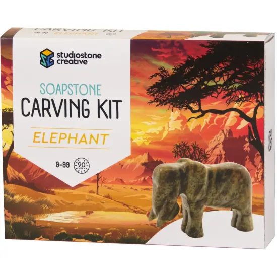 Mothers Day Gift - Elephant Soapstone Carving Kit {1}